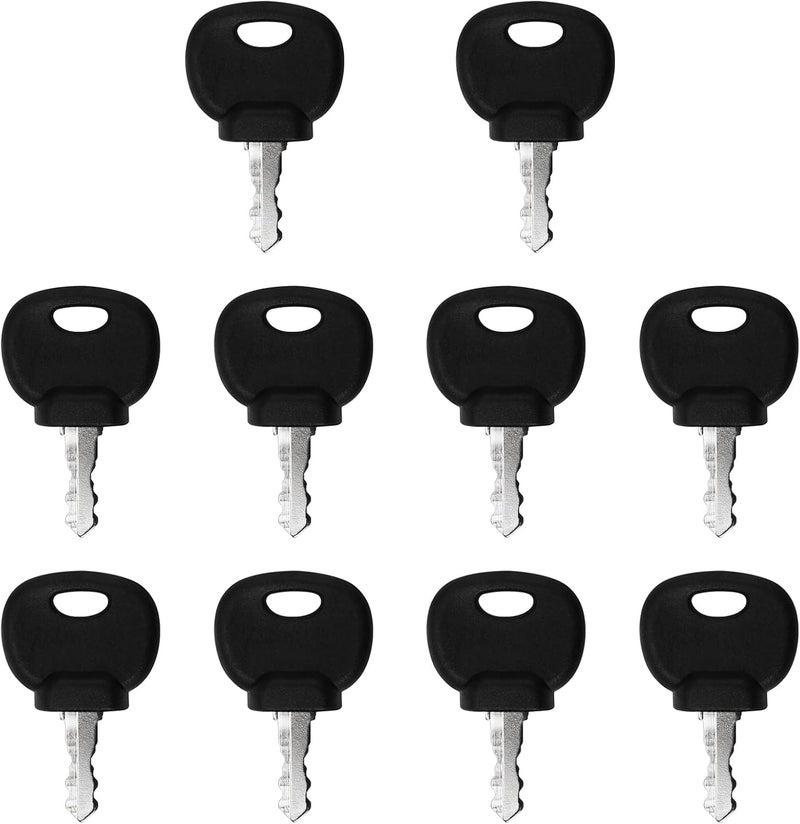 VIDABTE 14707 Heavy Equipment Ignition Key, Ignition Keys for Hamm Bomag Volvo Bobcat Caterpillar JCB New Holland Dynapac Terex Skytrak 14707 5755124 8035807 8U-9569 14603(10 packs) - Image 1